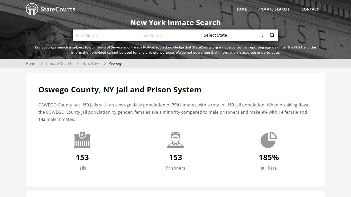 Oswego County, NY Inmate Search - StateCourts